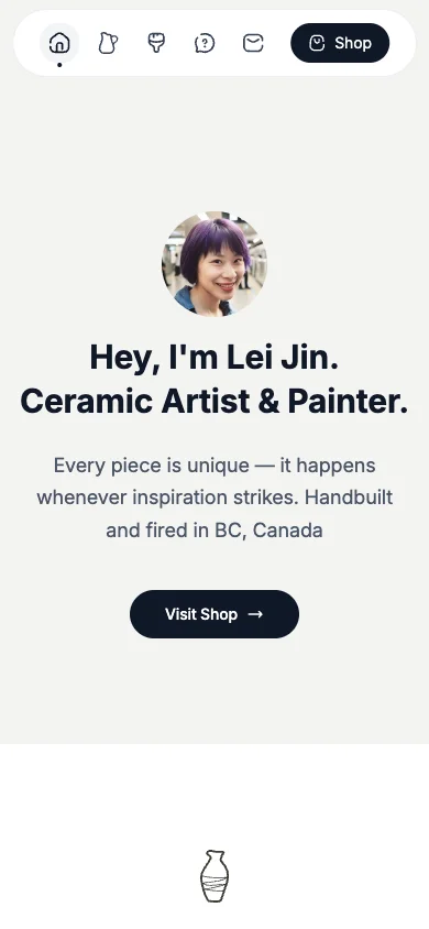 Lei Jin Ceramics — mobile homepage