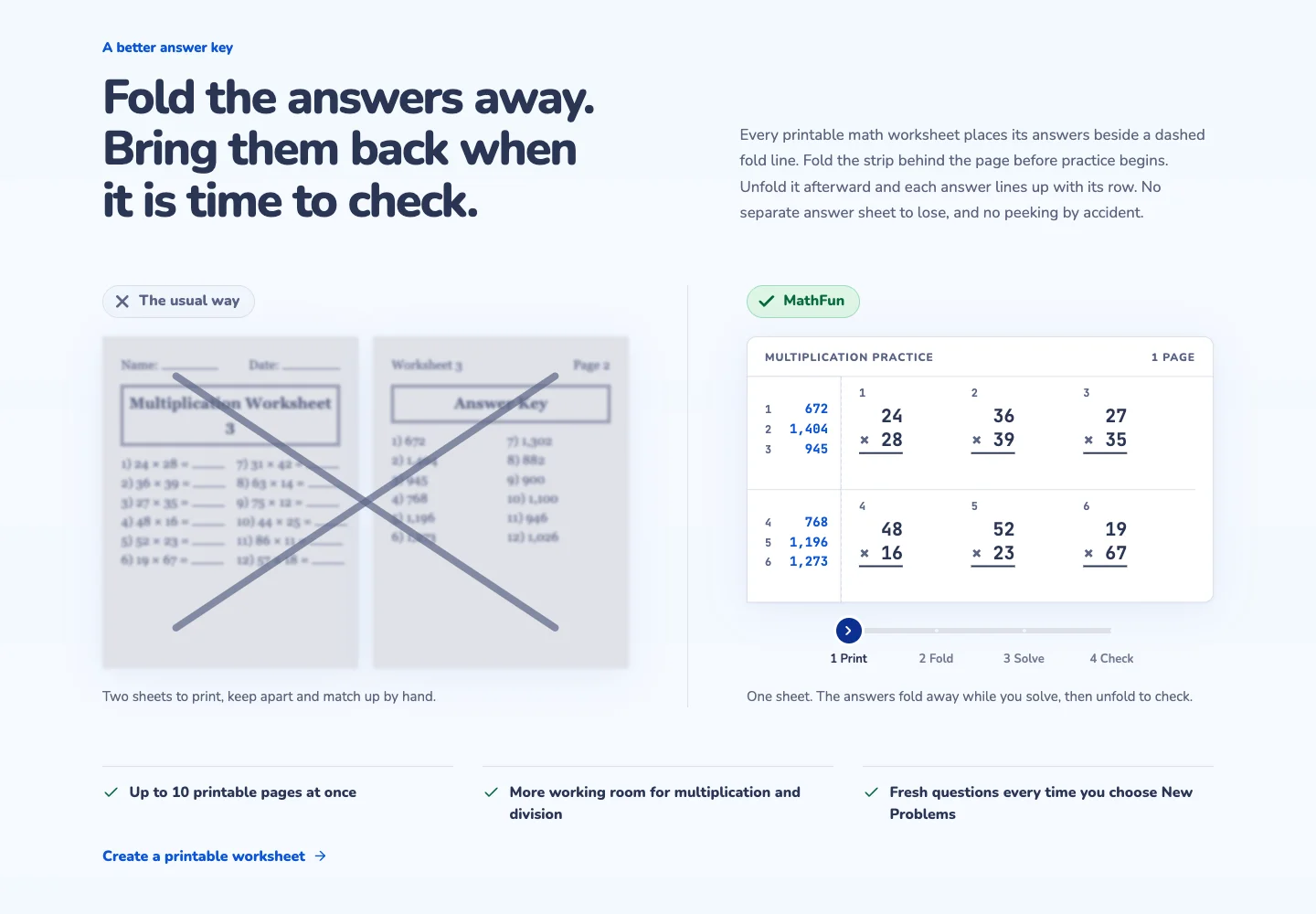 MathFun — website content and page detail